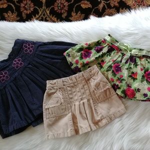 3 Baby GAP, Guess, & Carter's Skirts Lot EUC